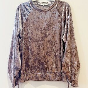 Ro & De Crushed Velvet Sweatshirt Large